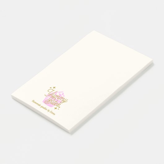 Roze crupcake post-it® notes (Schuin)