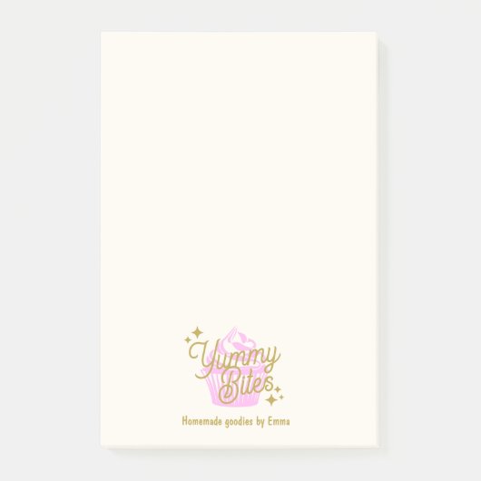Roze crupcake post-it® notes (Voorkant)