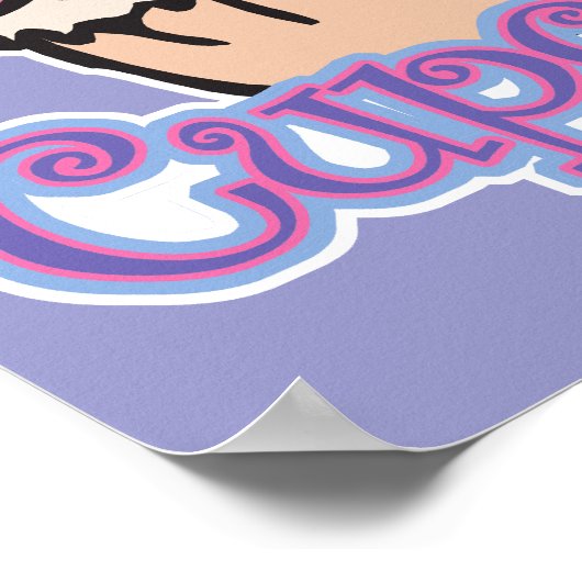 Roze crupcake poster (Hoek)