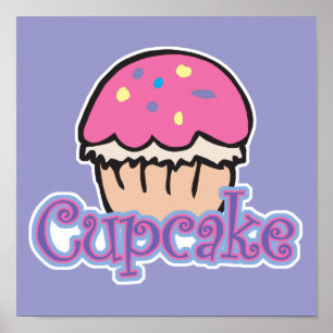 Roze crupcake poster