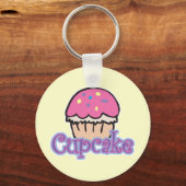 Roze crupcake sleutelhanger (Voorkant)