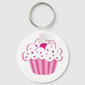 Roze crupcake sleutelhanger (Voorkant)