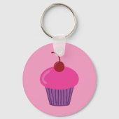 Roze crupcake sleutelhanger (Voorkant)