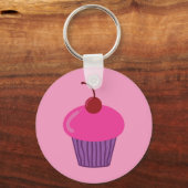 Roze crupcake sleutelhanger (Voorkant)