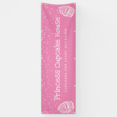 Roze crupcake spandoek (Verticaal)