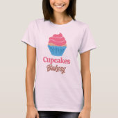 Roze crupcake t-shirt (Voorkant)