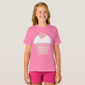 Roze crupcake t-shirt (Voorkant volledig)