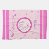 Roze crupcake theedoek (Horizontaal)