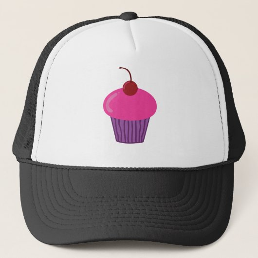 Roze crupcake trucker pet (Voorkant)