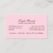 Roze crupcake visitekaartje (Achterkant)