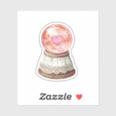 Roze Crystal Ball Sticker (Vel)
