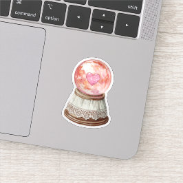 Roze Crystal Ball Sticker