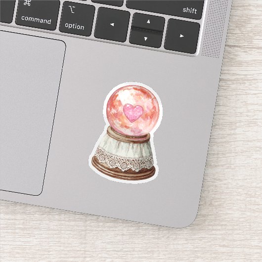 Roze Crystal Ball Sticker (Detail)