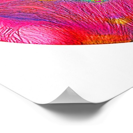 Roze Crystal Mandala Poster (Hoek)