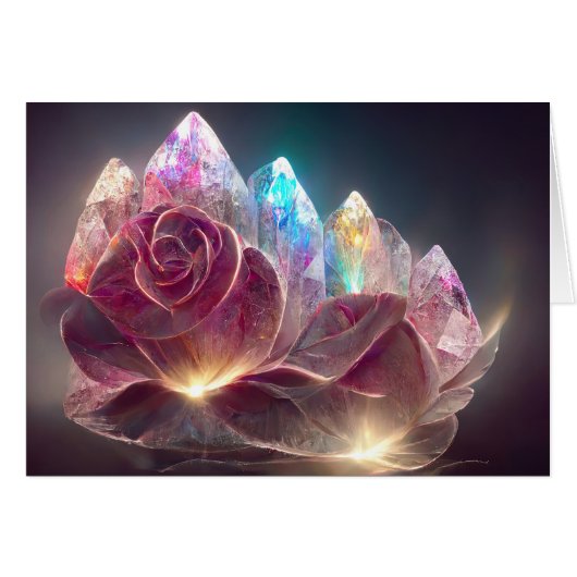 Roze Crystal Roos (Voorkant Horizontaal)