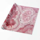Roze Crystals Geode Cadeaupapier (Uitgerold)