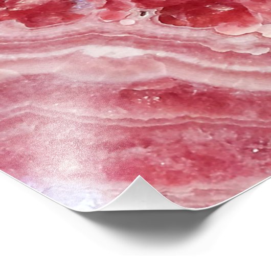 Roze Crystals Geode Foto Afdruk (Hoek)