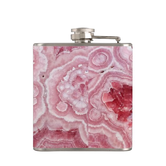 Roze Crystals Geode Heupfles (Achterkant)