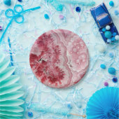 Roze Crystals Geode Papieren Bordje (Feest)