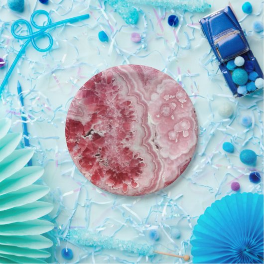 Roze Crystals Geode Papieren Bordje (Feest)