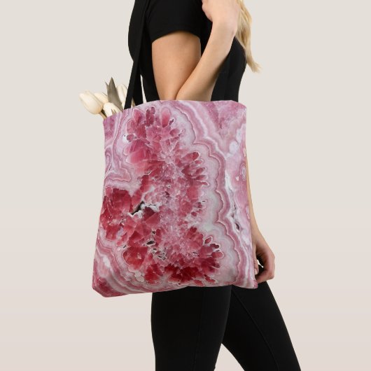 Roze Crystals Geode Tote Bag (Dichtbij)