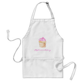 Roze Cupcake Aangepaste Bakkerij Bedrijf Standaard Schort
