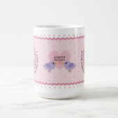 Roze Cupcake Aanpasbare Valentijnsdag Koffiemok (Center)