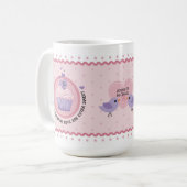 Roze Cupcake Aanpasbare Valentijnsdag Koffiemok (Voorkant links)