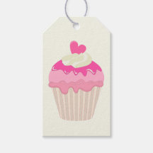 Roze Cupcake Algemeen All Purpose Gift Label
