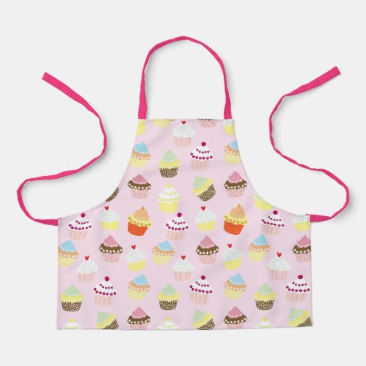 Roze cupcake Apron Schort (Voorkant)