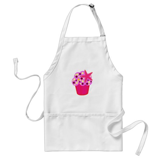 Roze cupcake Apron Standaard Schort (Voorkant)