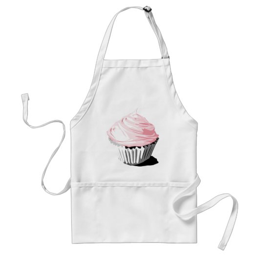 Roze cupcake apron standaard schort (Voorkant)