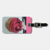 roze cupcake bagagelabel (Voorkant horizontaal)