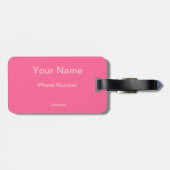 roze cupcake bagagelabel (Achterkant horizontaal)