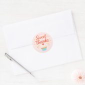 Roze Cupcake Bakken Bedankt Sticker (Envelop)