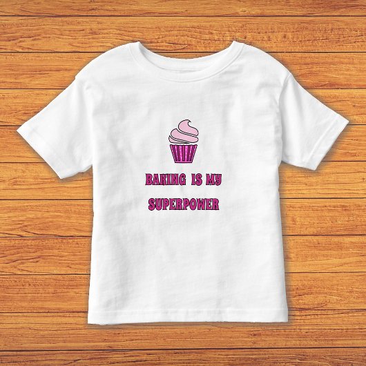 Roze cupcake bakken superkracht kinder shirts