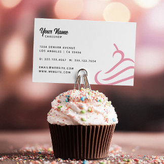Roze Cupcake Bakkerij Banketbakker Visitekaartje