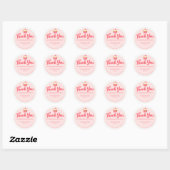 Roze Cupcake Bakkerij Bedankt Ronde Sticker (Vel)