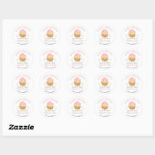 Roze Cupcake Bakkerij Dank je Ronde Sticker (Vel)