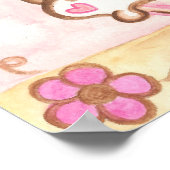 Roze Cupcake Bakkerij Keuken Muur Kunst Poster Dec (Hoek)