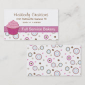 Roze cupcake bakkerij Visitekaartje (Voorkant / Achterkant)