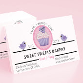 Roze Cupcake Bakkerij Visitekaartje