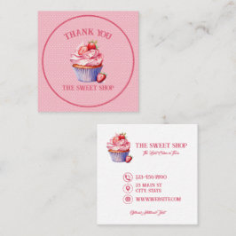 Roze Cupcake Bakkerij Visitekaartje | Bewerkbare T