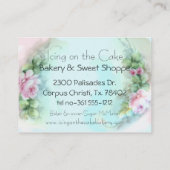 Roze cupcake bakkerijprofielkaart visitekaartje (Achterkant)