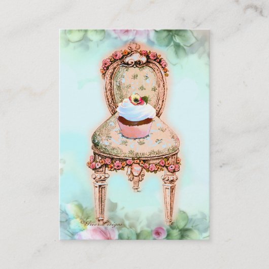 Roze cupcake bakkerijprofielkaart visitekaartje (Voorkant)