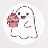 Roze Cupcake Boo stickers (Design 1)