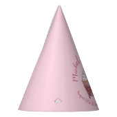 Roze Cupcake Bow Sprinkles Weddenschap Vrijgezelle Feesthoedjes (Links)
