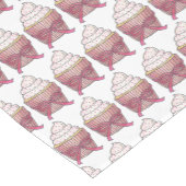 Roze Cupcake Bow Sprinkles Weddenschap Vrijgezelle Korte Tafelloper (Hoek)