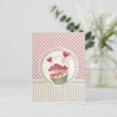 Roze cupcake Briefkaart (Staand voorkant)