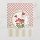 Roze cupcake Briefkaart (Voorkant)